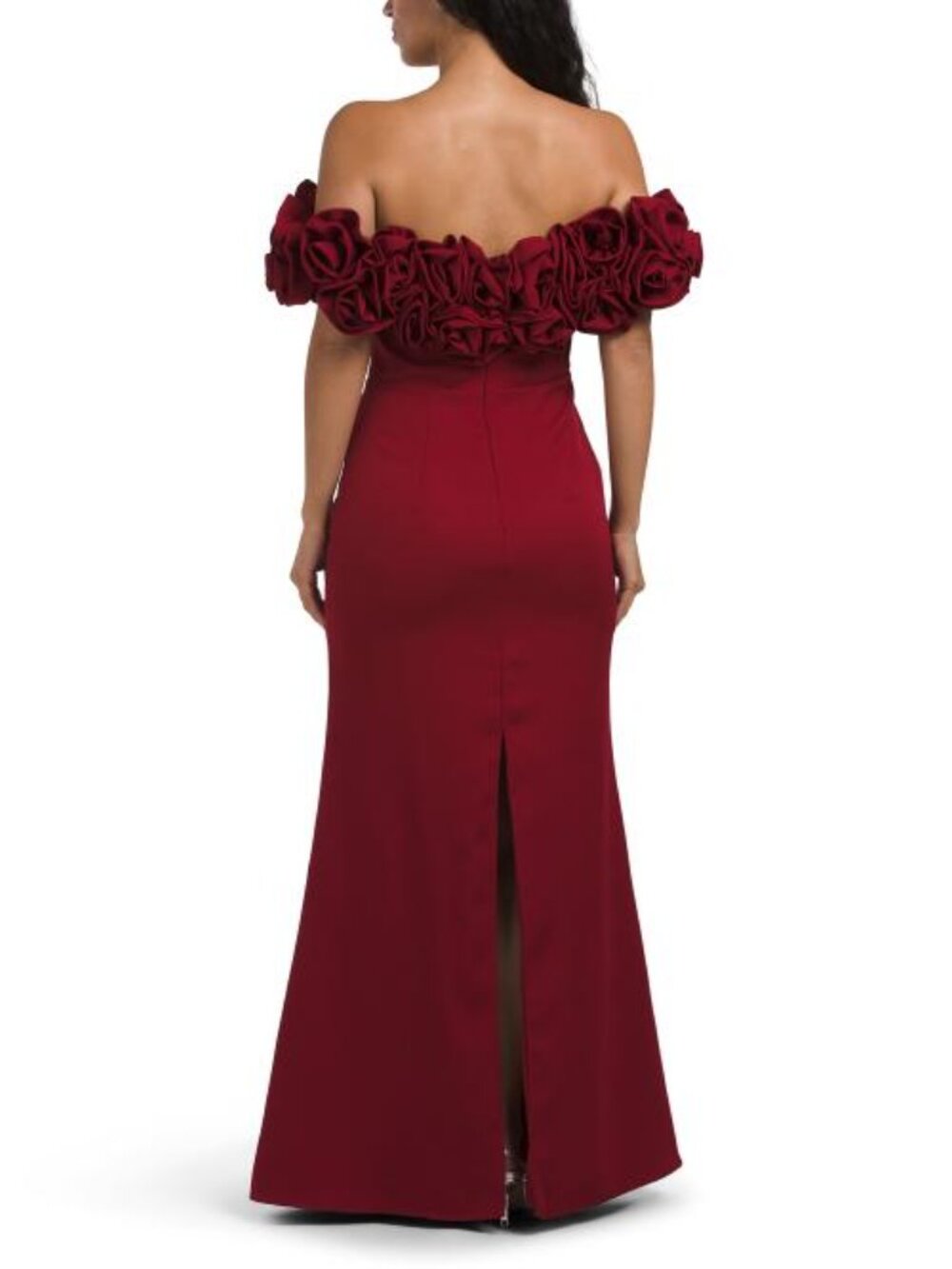 MAC DUGGAL Off The Shoulder 3d Floral Gown - Picture 2 of 3